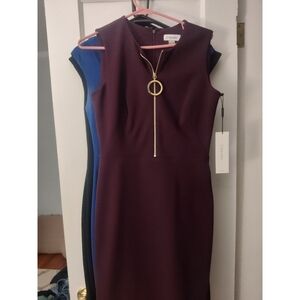Calvin Klein Women's Purple Dress